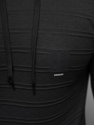 Muška dukserica s kapuljačom crna OZONEE O/TB2272