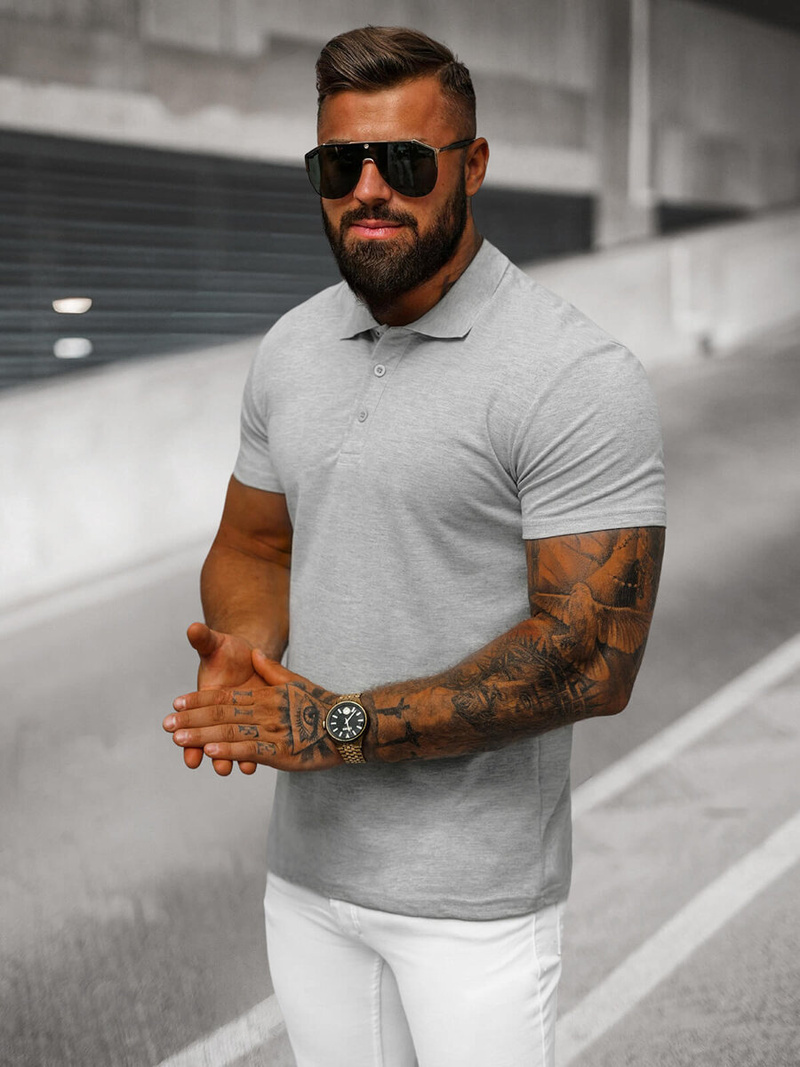 Muška polo majica siva OZONEE JS/8T80/2Z