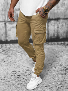 Muške chino jogger hlače bež OZONEE NB/MP0202K