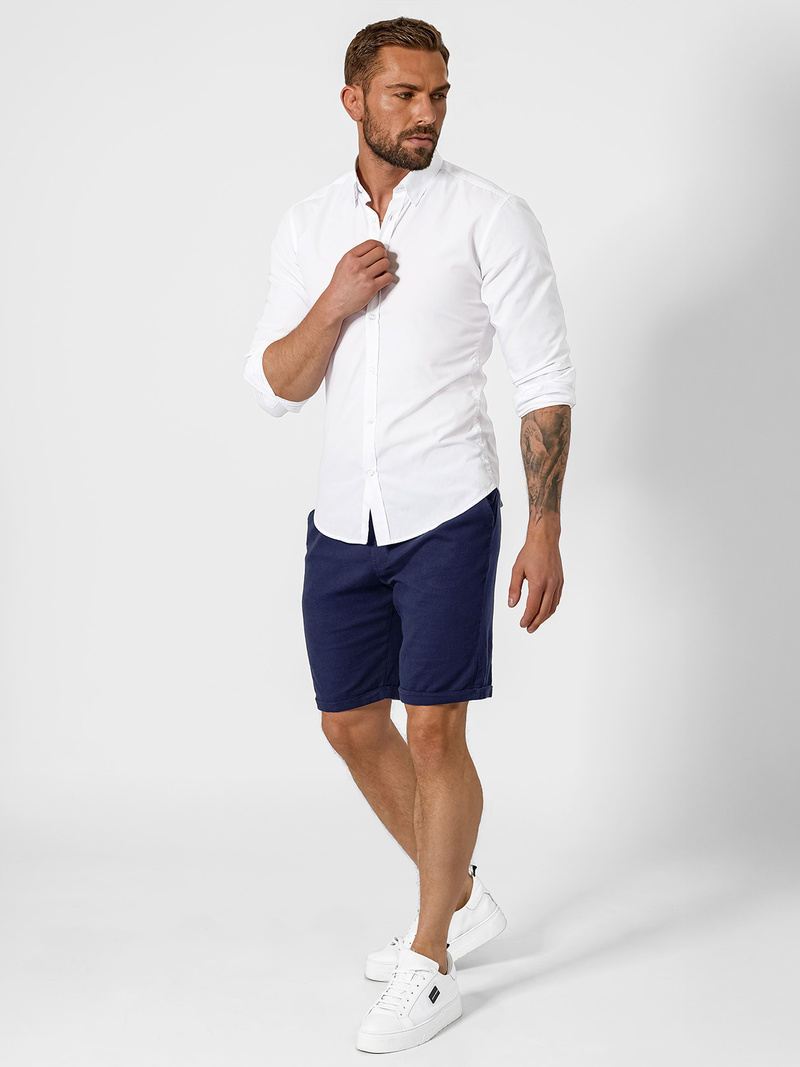 Muške Chino Kratke Hlače Modre OZONEE TMK/DC809/3Z