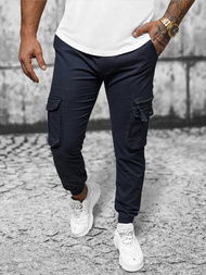 Muške chino jogger hlače modre OZONEE NB/MP0201BS