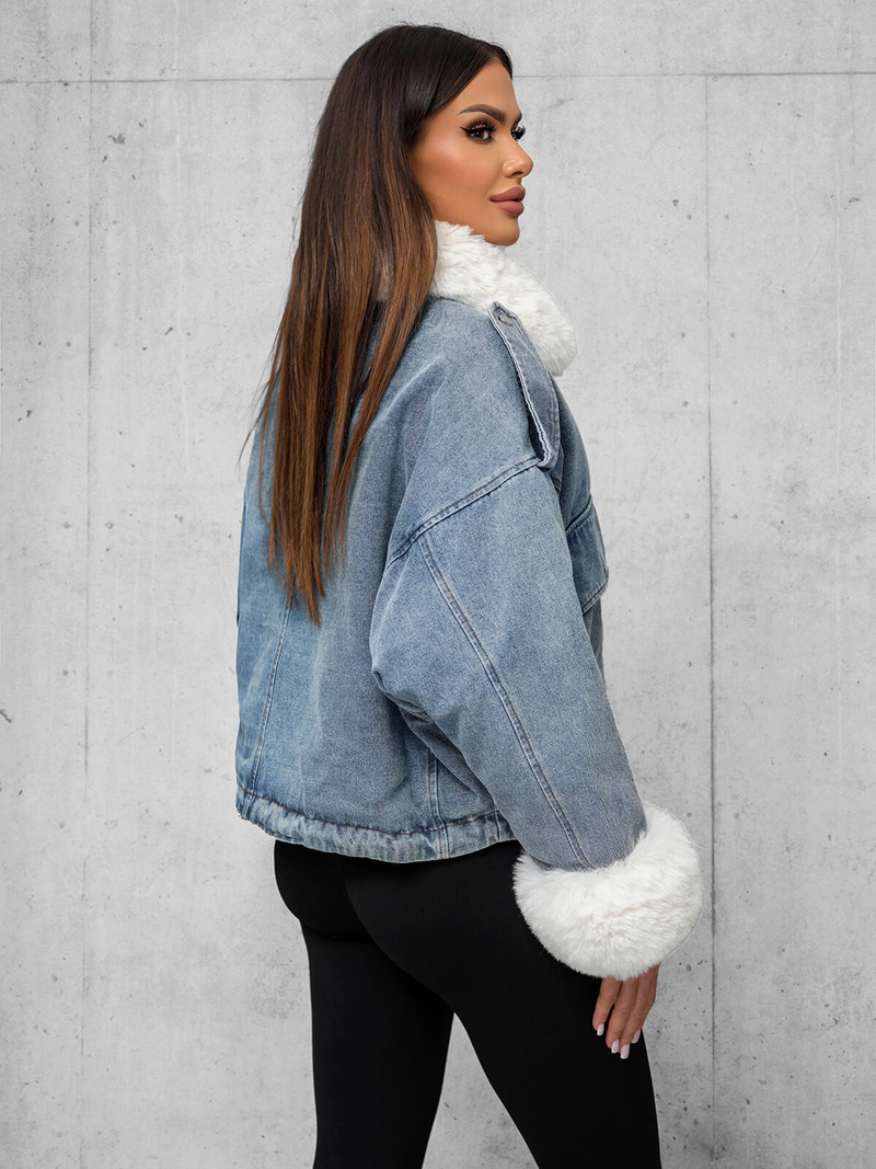 Ženska traper jakna plava OZONEE JS/11Z8219Z