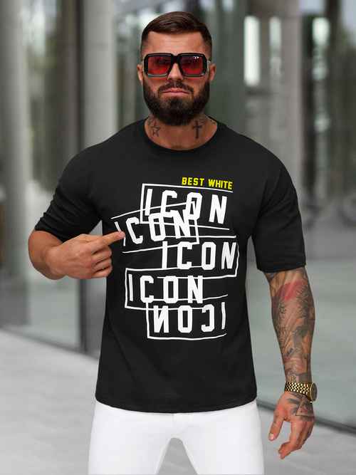 Muška Majica Crna OZONEE JS/8B1366/3