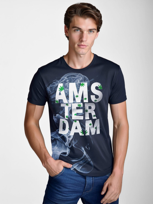 Muška Majica Modri OZONEE O/T128/25Z