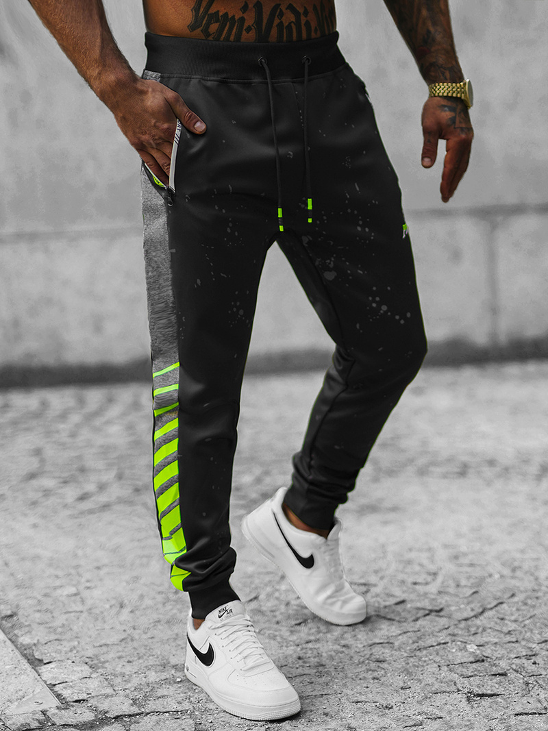 Muške sportske hlače crne OZONEE JS/K10232Z