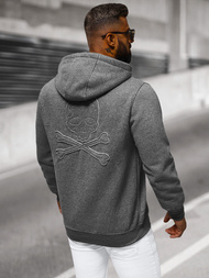 Muška dukserica s kapuljačom grafitna OZONEE NB/MF2003