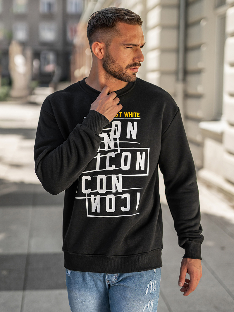 Muška dukserica crna OZONEE JS/8B1763/3