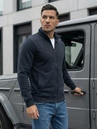 Muška dukserica s patentom modra OZONEE JS/2002