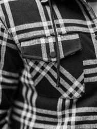 Muška košulja crno-bijela OZONEE O/3A91/1