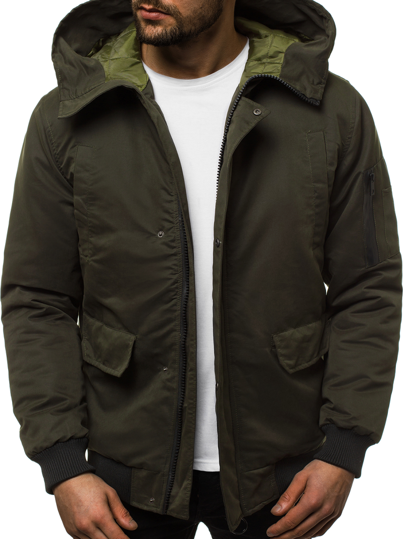 Muška jakna tamnozelena OZONEE JS/2019005