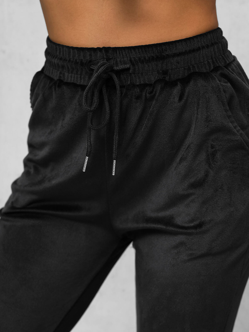 Ženski trenirka od velura crna OZONEE JS/35C1612/3