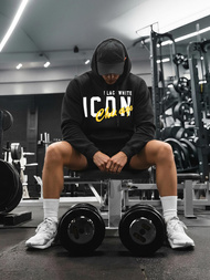 Muška dukserica s kapuljačom crna OZONEE JS/8B1736/3