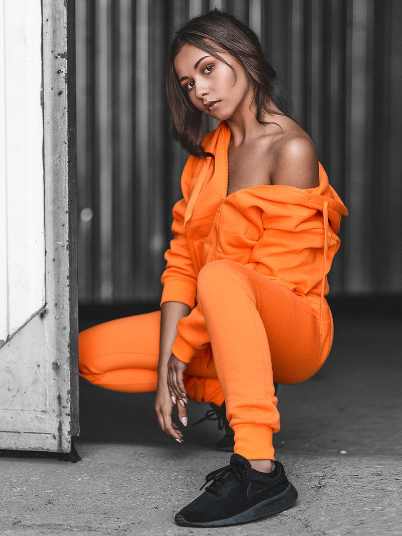 Ženske sportske hlače Narančaste OZONEE JS/CK01