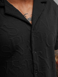 Muška košulja kratkih rukava crna OZONEE O/B2256