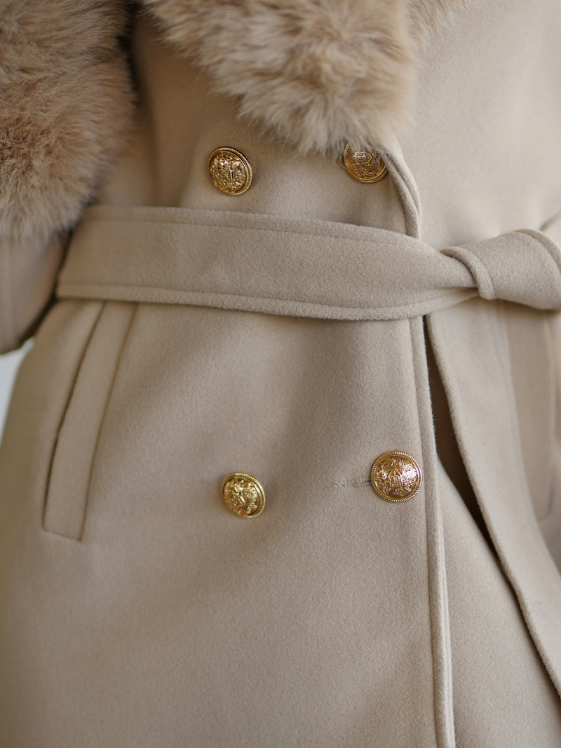 Ženski kaput ecru OZONEE JS/61M8509/280