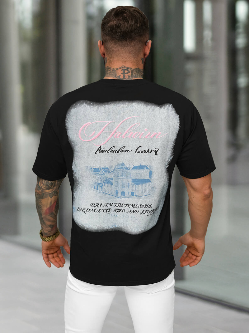 Muška Majica Crna OZONEE O/YN2/632