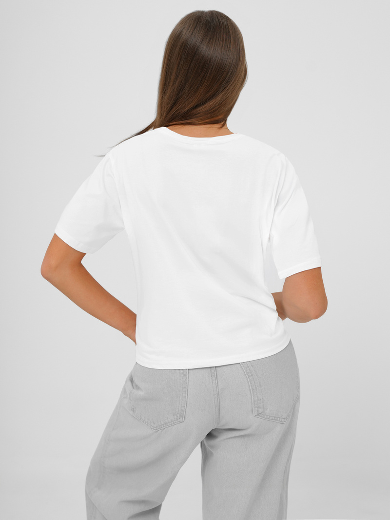 Ženska majica bijelo-plava OZONEE JS/RJ77247