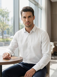 Muška košulja bijela OZONEE V/V185Z