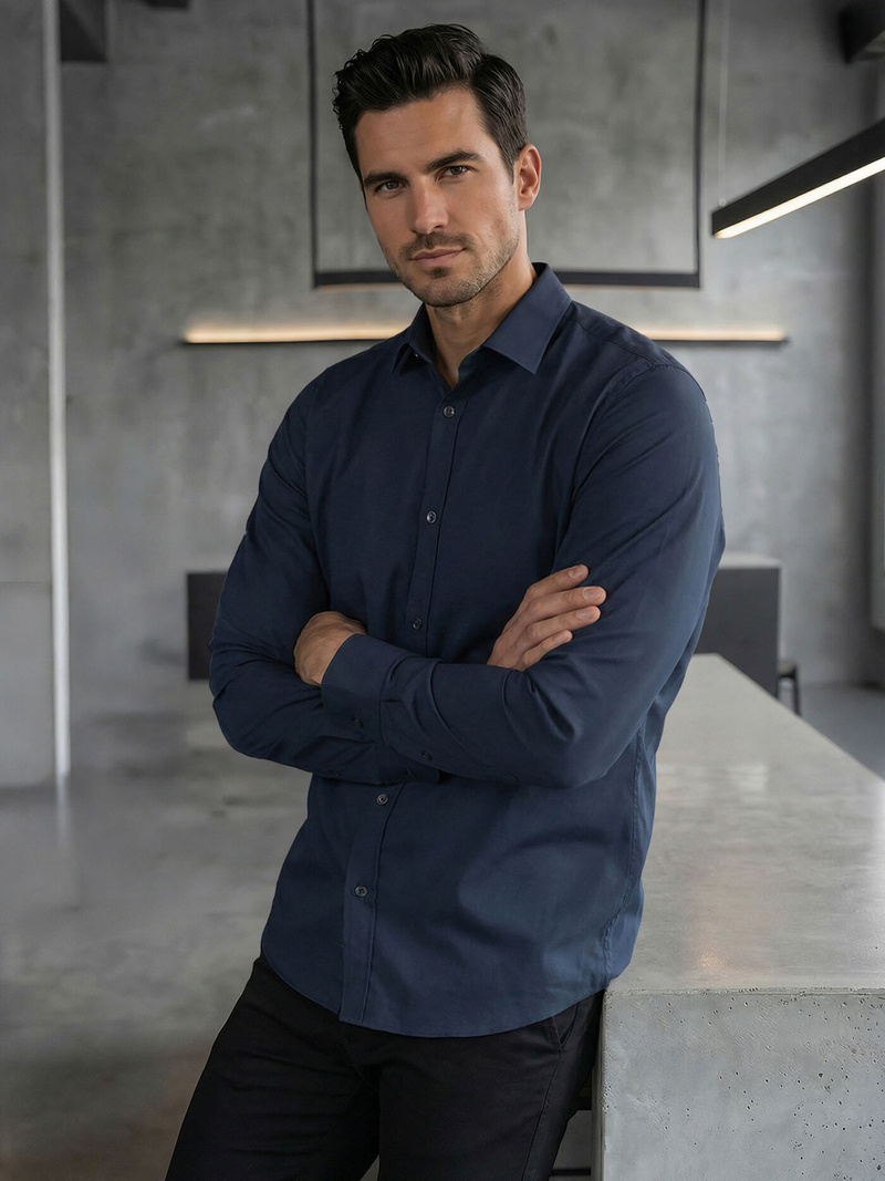 Muška Košulja Modra OZONEE V/V188Z