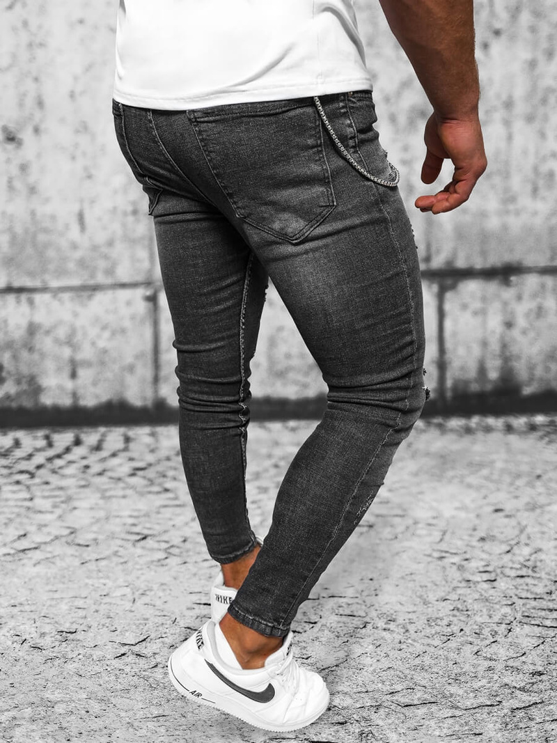 Muške Traperice Crne OZONEE O/MB463