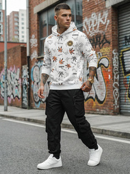 Muška dukserica s kapuljačom bijela OZONEE O/B266Z