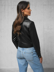 Ženska Kožna Jakna Crna OZONEE O/G117