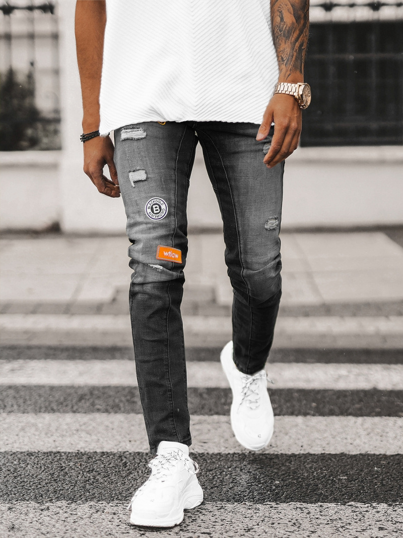 Muške traperice crne OZONEE NB/MP0047NZ