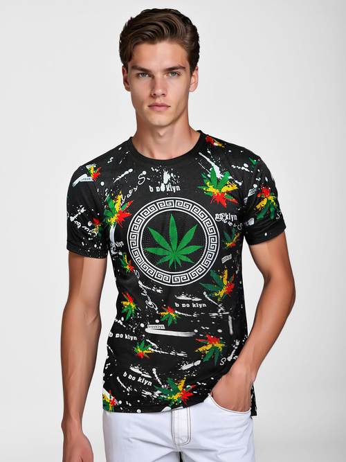 Muška majica crna OZONEE O/T131/3Z