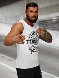 Muška majica bez rukava bijela OZONEE JS/8B1725/1Z