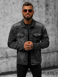 Muška traper jakna crna OZONEE NB/MJ506NZ