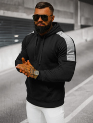 Muška dukserica s kapuljačom crna OZONEE JS/8B1311/3