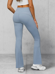 Ženske sportske tajice sa širokim nogama svijetloplave OZONEE JS/17K588/9