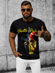  Muška majica crna OZONEE O/T129/3