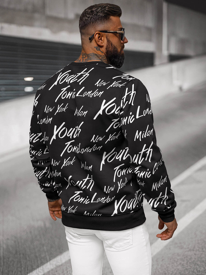 Muška Dukserica Crna OZONEE JS/8B1189/3