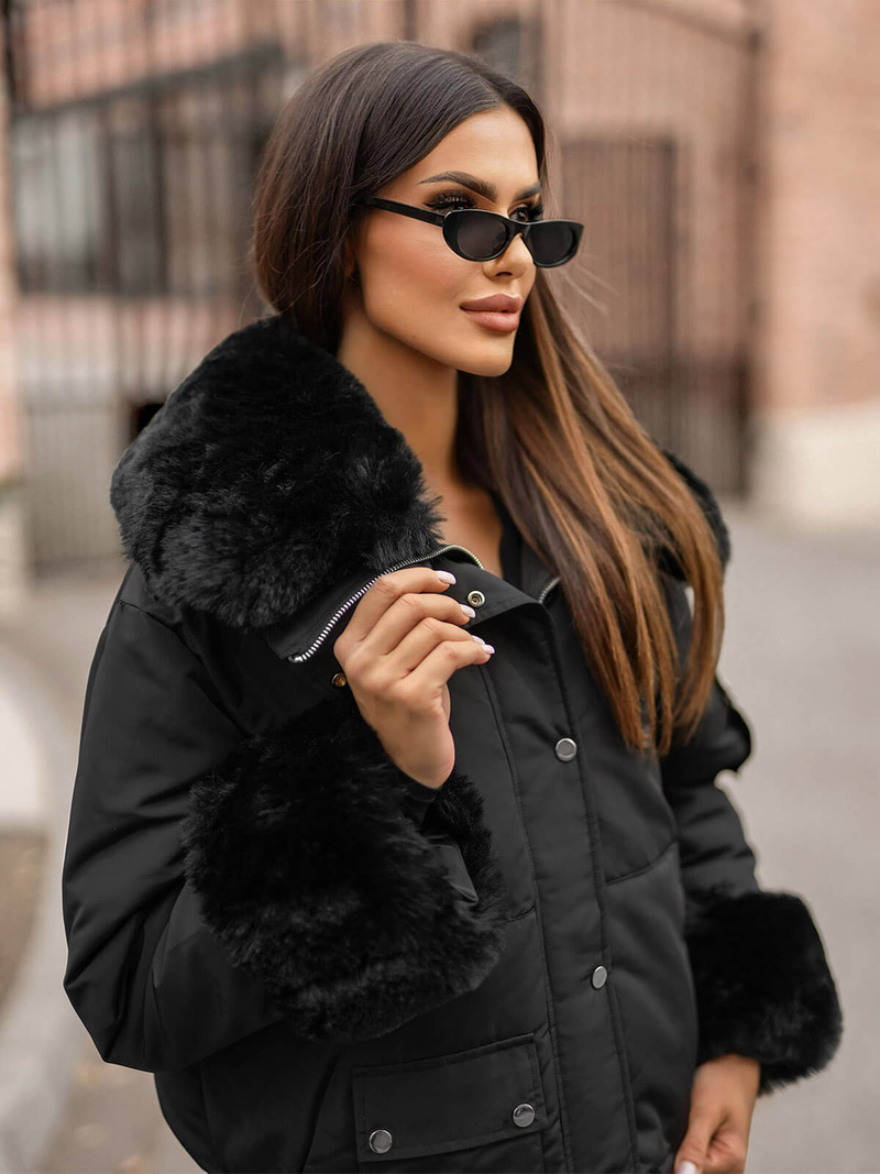 Ženska Zimska Jakna Crna OZONEE O/H833