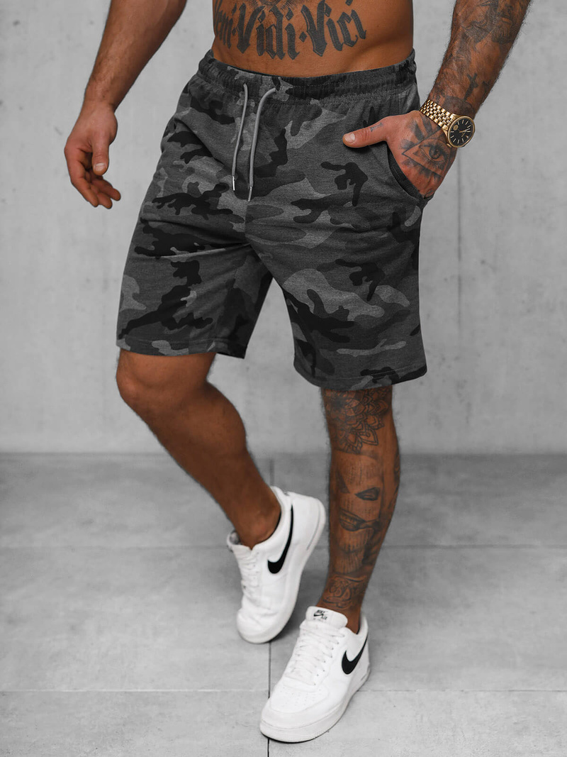 Muške sportske kratke hlače grafitne OZONEE JS/8K283/5