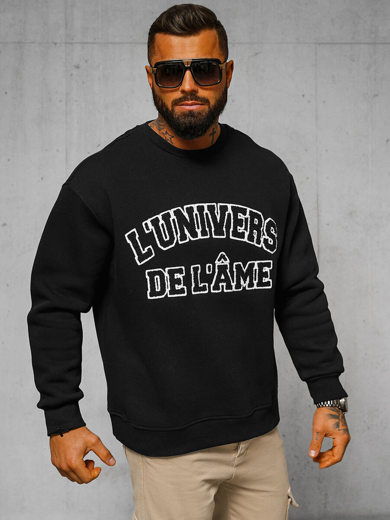 Dukserica crna OZONEE O/SWE23055