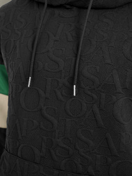 Muška dukserica s kapuljačom crna OZONEE JS/3B578