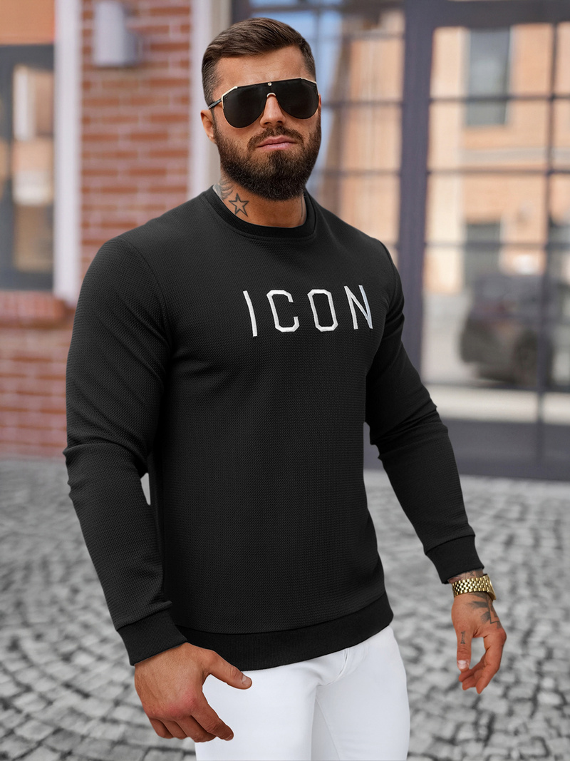 Muška Dukserica Crna OZONEE O/D7394Z