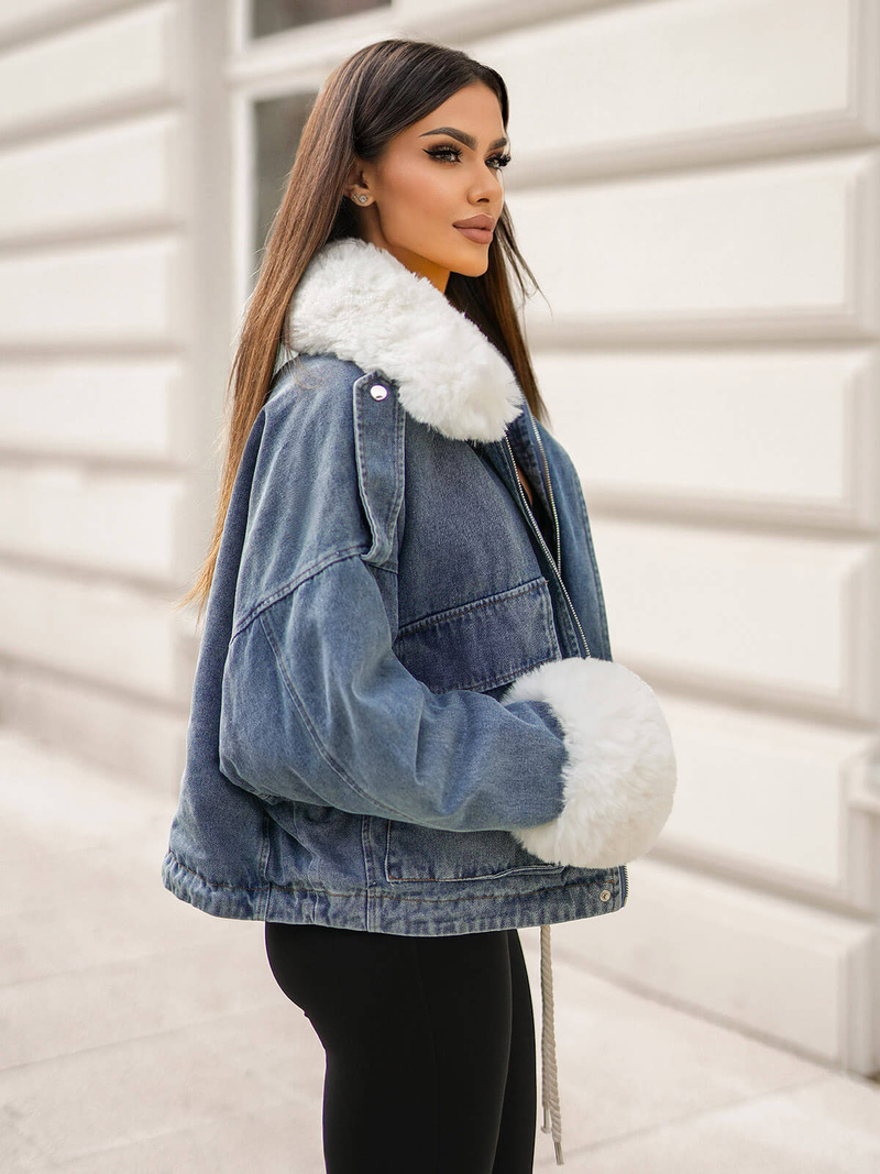 Ženska traper jakna plava OZONEE JS/11Z8219