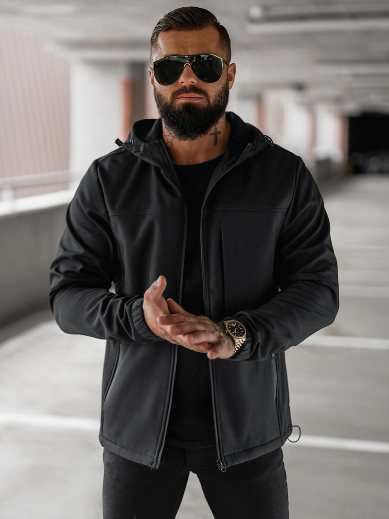 Muška softshell jakna crna OZONEE JS/27B6523/3Z