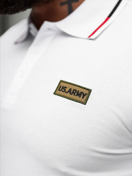 Muška polo majica bijela OZONEE NB/MT3144