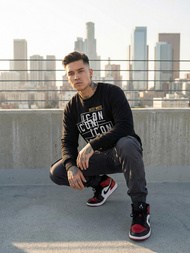 Muška dukserica crna OZONEE JS/8B1763/3Z