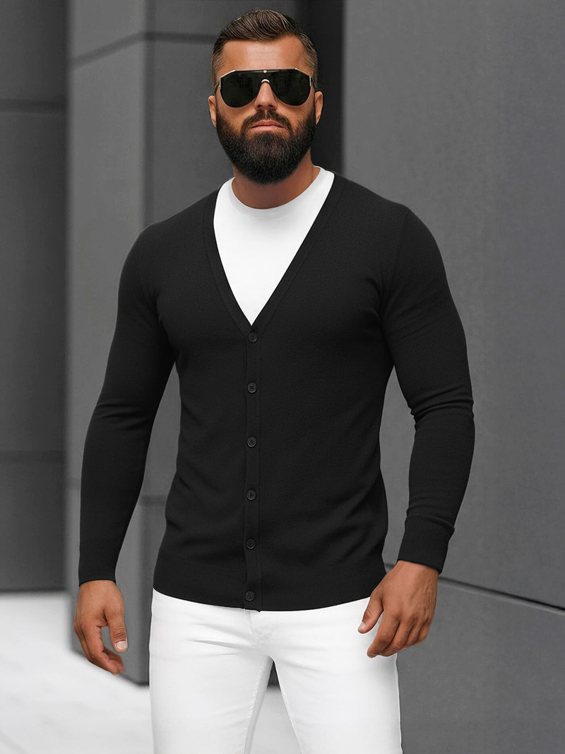 Muški Džemper Crni OZONEE NB/MM6006/4Z