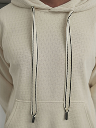 Muška dukserica s kapuljačom ecru OZONEE O/G3065