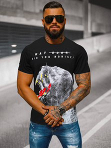 Muška majica crna OZONEE O/T127/3Z