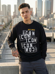 Muška dukserica crna OZONEE JS/8B1763/3Z