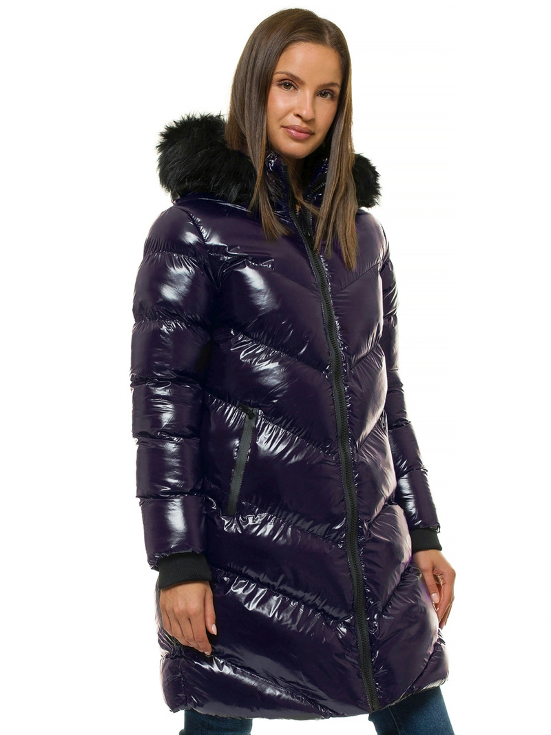 Ženska zimska jakna tamno ljubičasta OZONEE JS/M23069/4