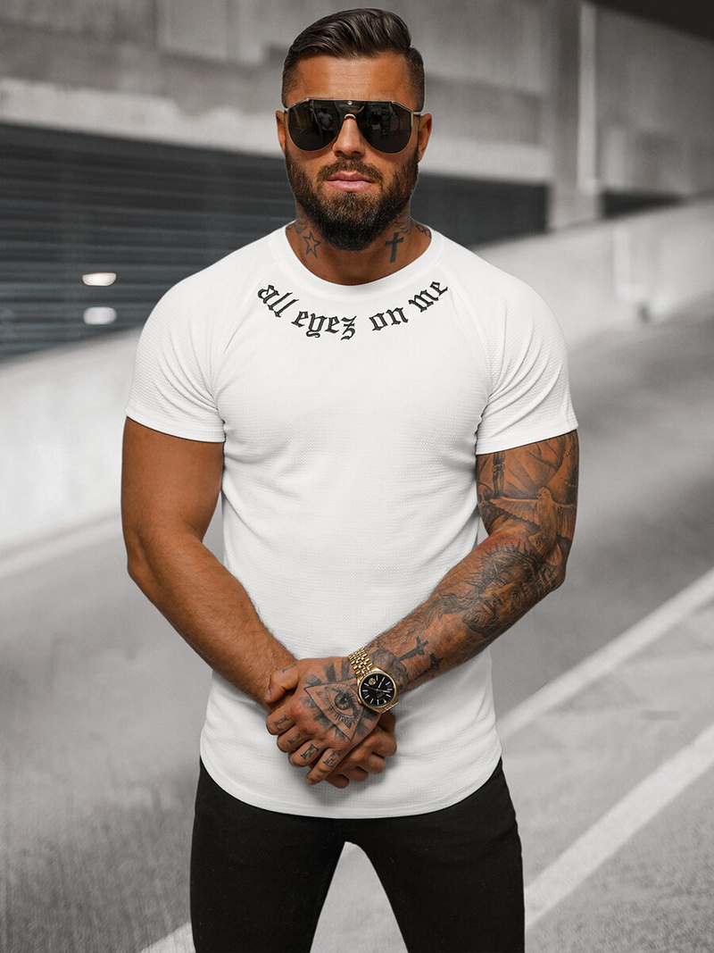 Muška Majica Bijeli OZONEE O/T7256