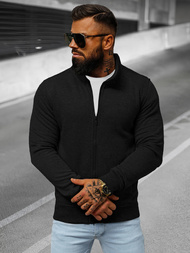 Muška dukserica s patentom crna OZONEE JS/2002Z